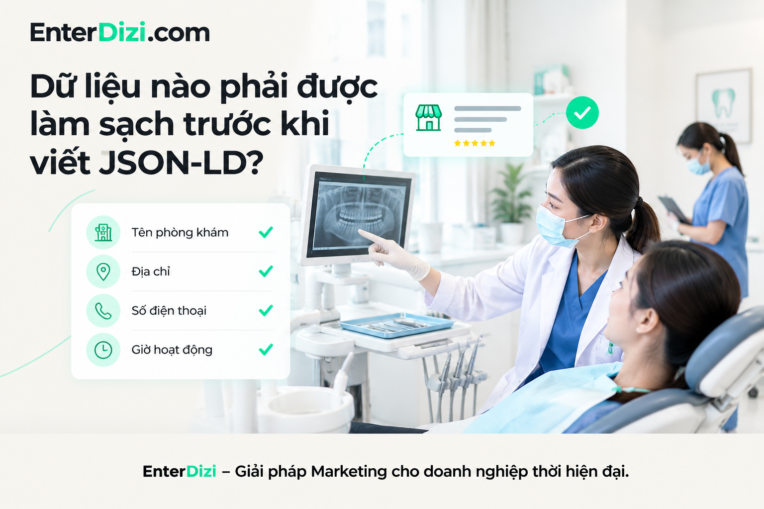 Dữ liệu nào phải được làm sạch trước khi viết JSON-LD?