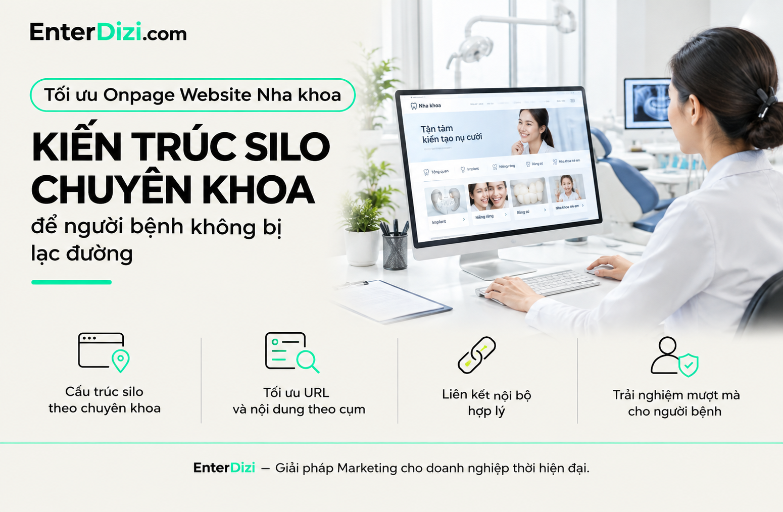 Tối ưu Onpage Website Nha khoa: Kiến trúc Silo chuyên khoa để người bệnh không bị lạc đường