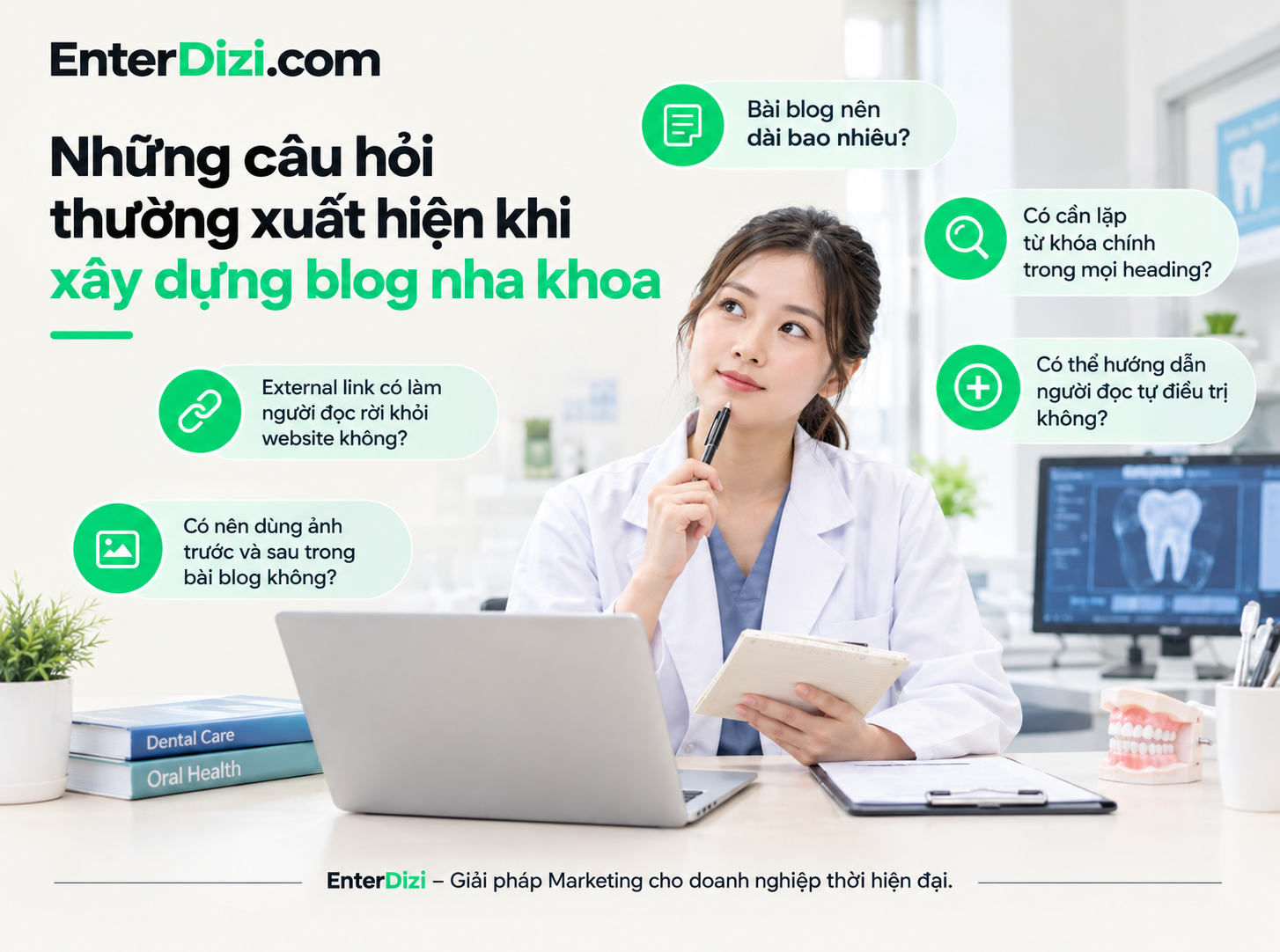 Những câu hỏi thường xuất hiện khi xây dựng blog nha khoa
