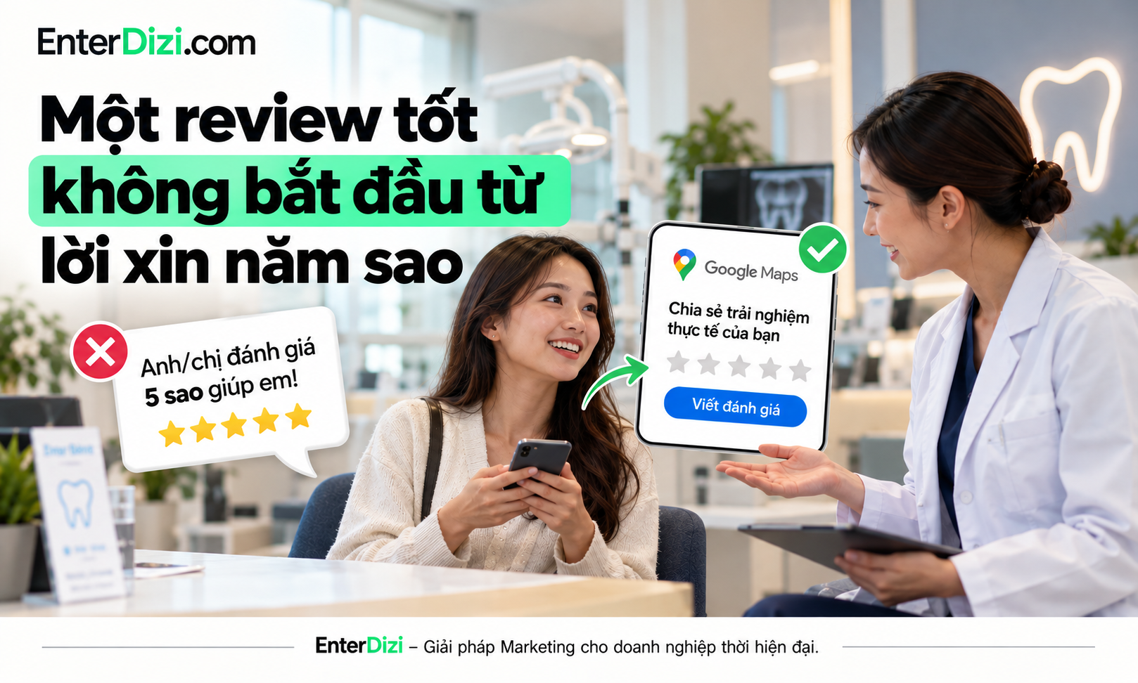 Một review tốt không bắt đầu từ lời xin năm sao