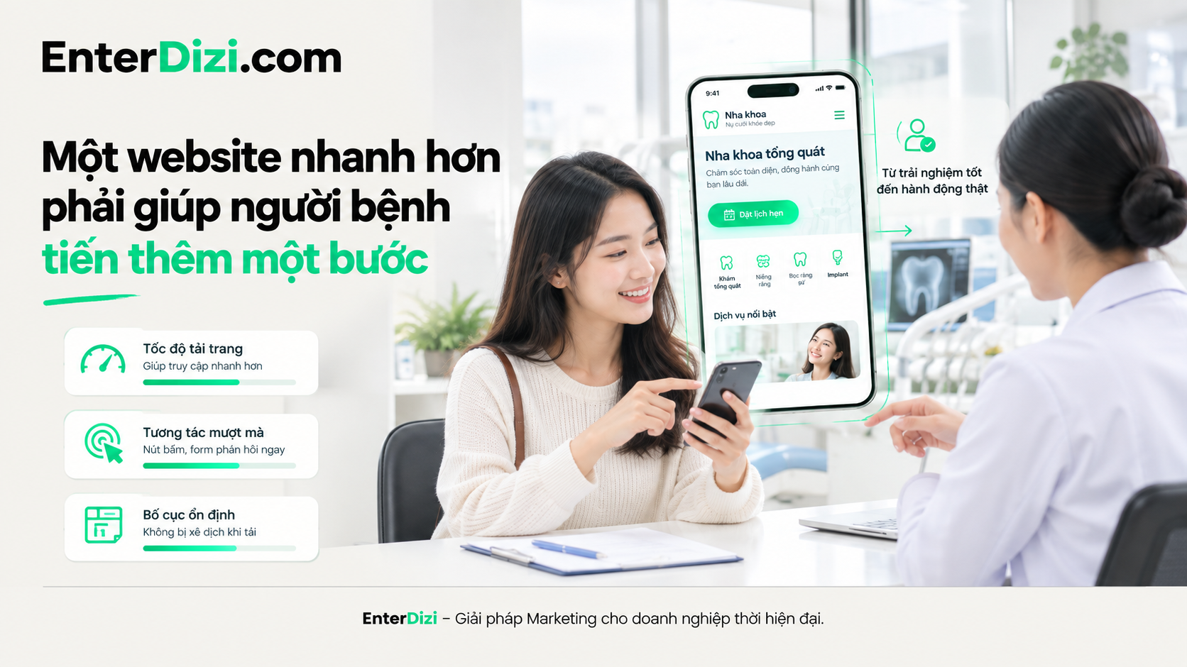 Một website nhanh hơn phải giúp người bệnh tiến thêm một bước