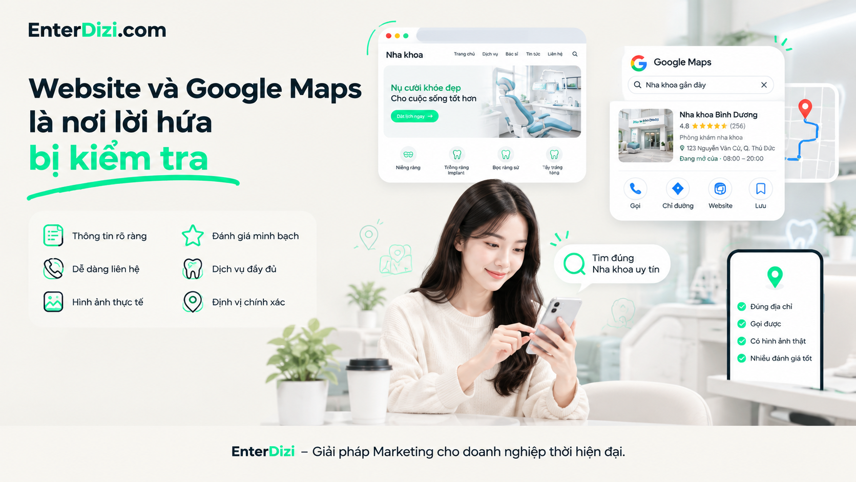 Website và Google Maps là nơi lời hứa bị kiểm tra