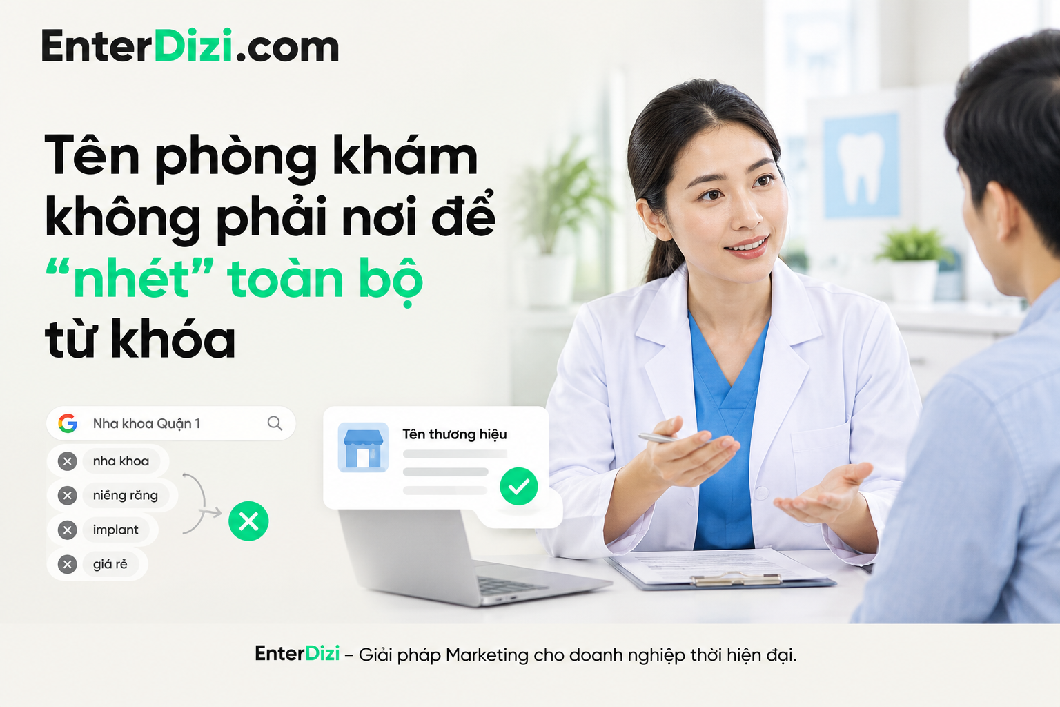 Tên phòng khám không phải nơi để “nhét” toàn bộ từ khóa