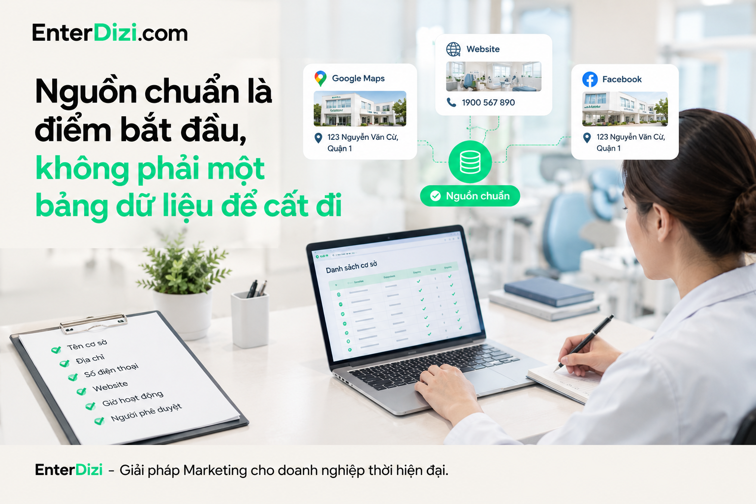 Nguồn chuẩn là điểm bắt đầu, không phải một bảng dữ liệu để cất đi