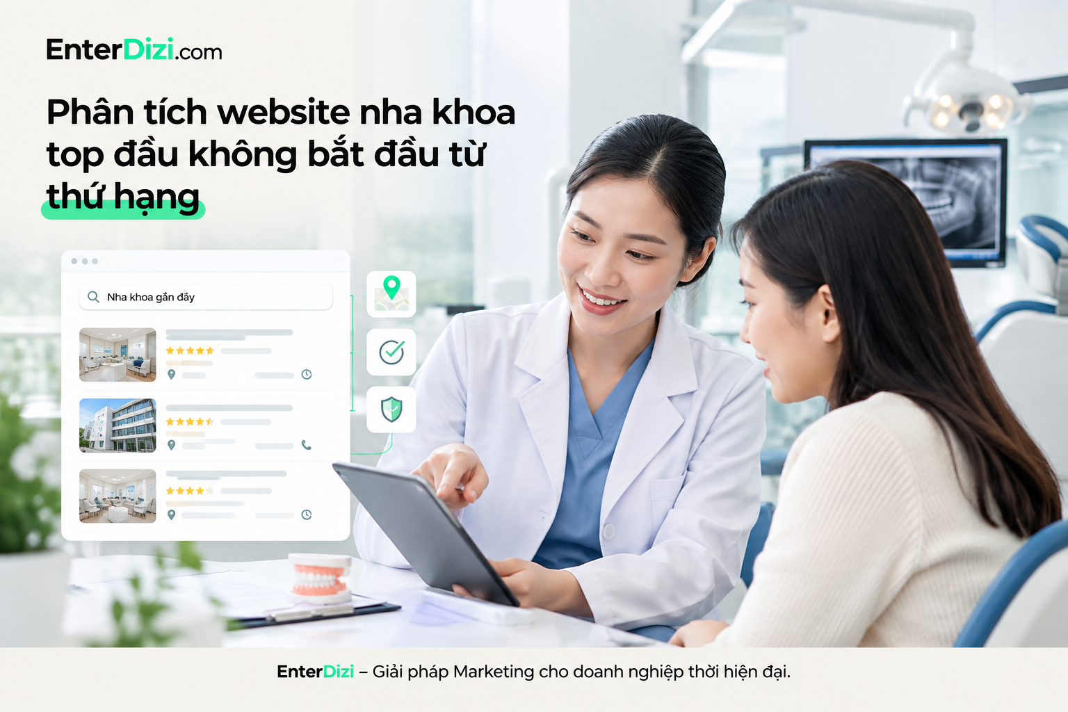 Phân tích website nha khoa top đầu không bắt đầu từ thứ hạng