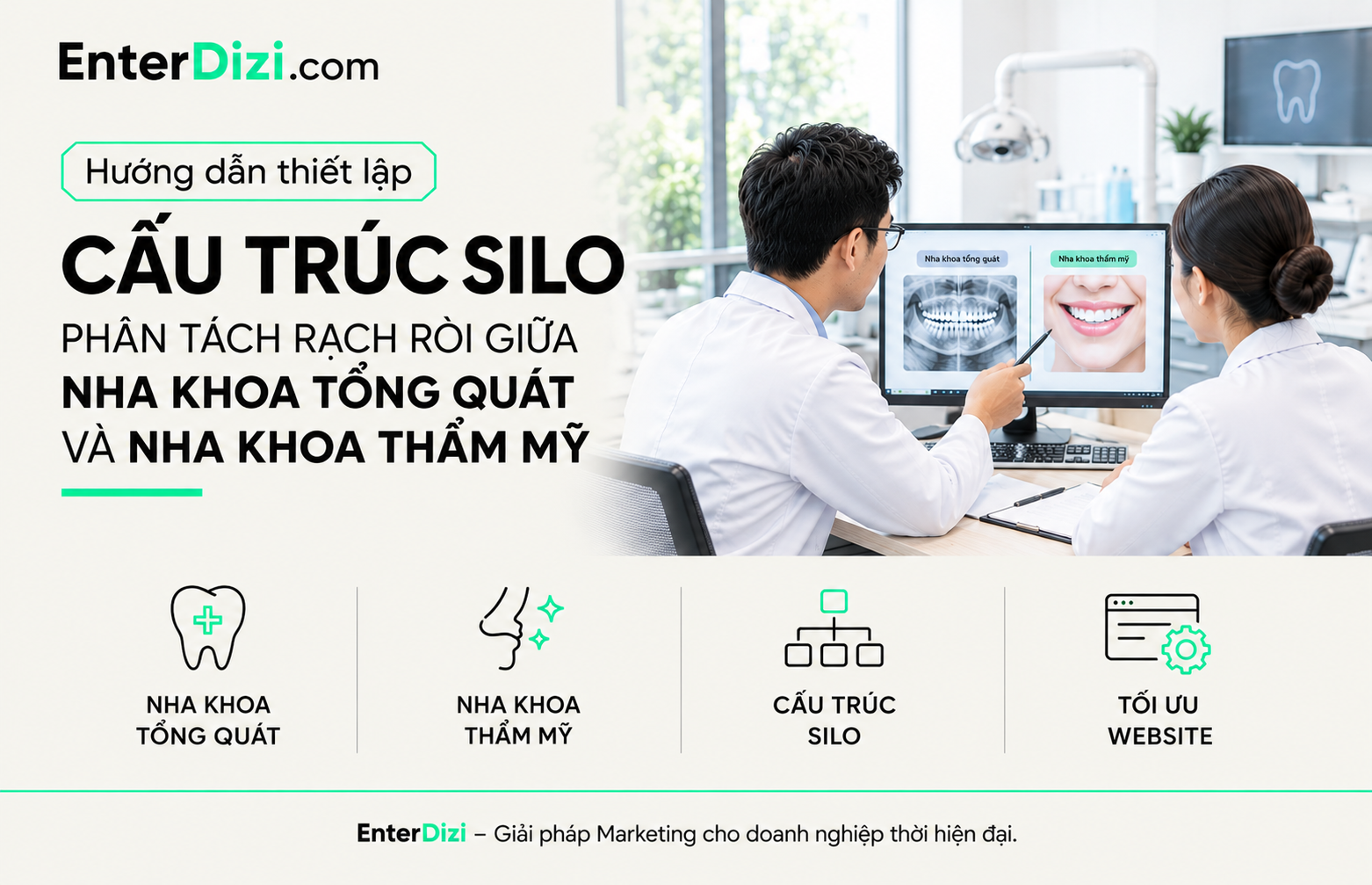 Silo website nha khoa: Tách đúng 2 hành trình tổng quát và thẩm mỹ