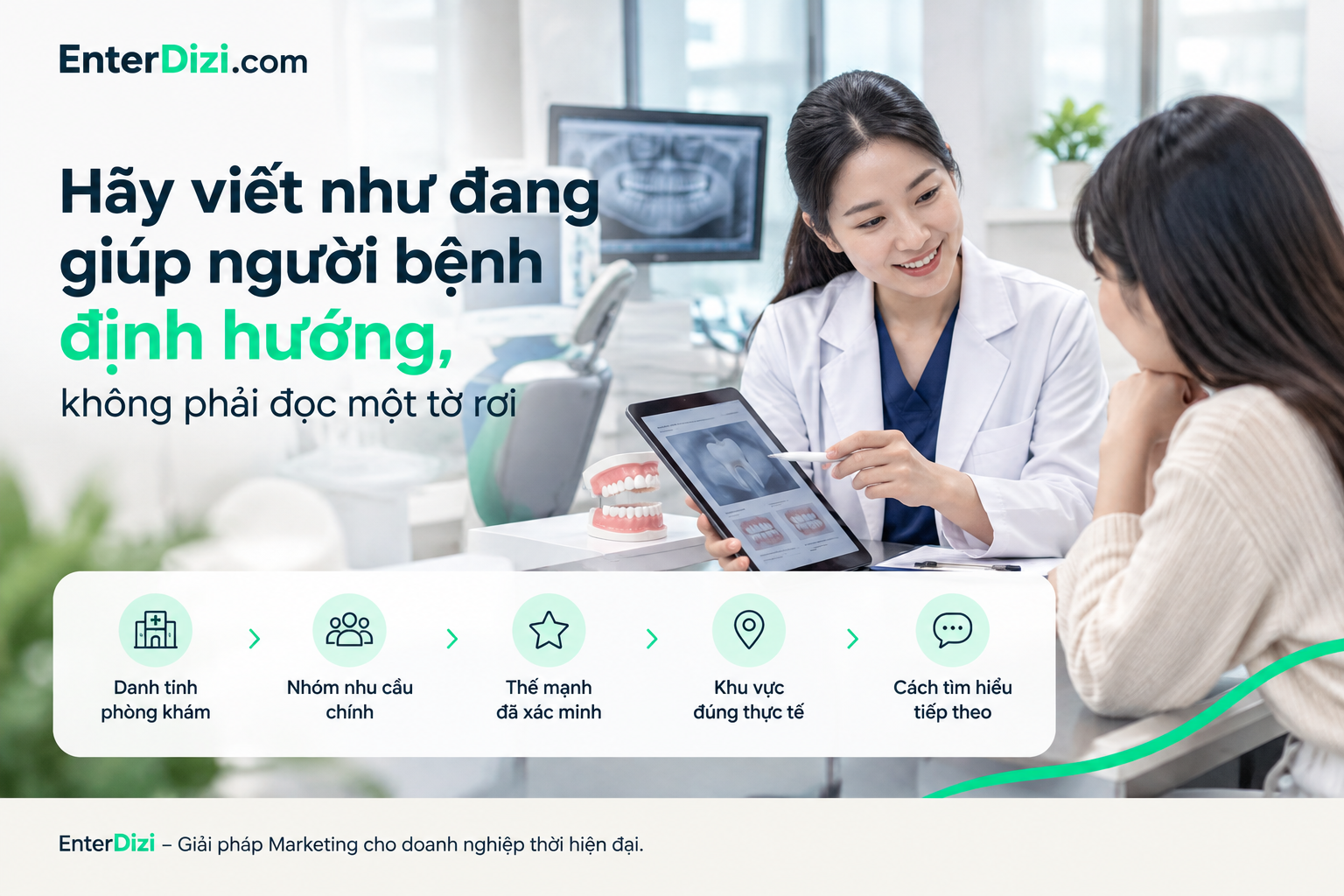 Hãy viết như đang giúp người bệnh định hướng, không phải đọc một tờ rơi