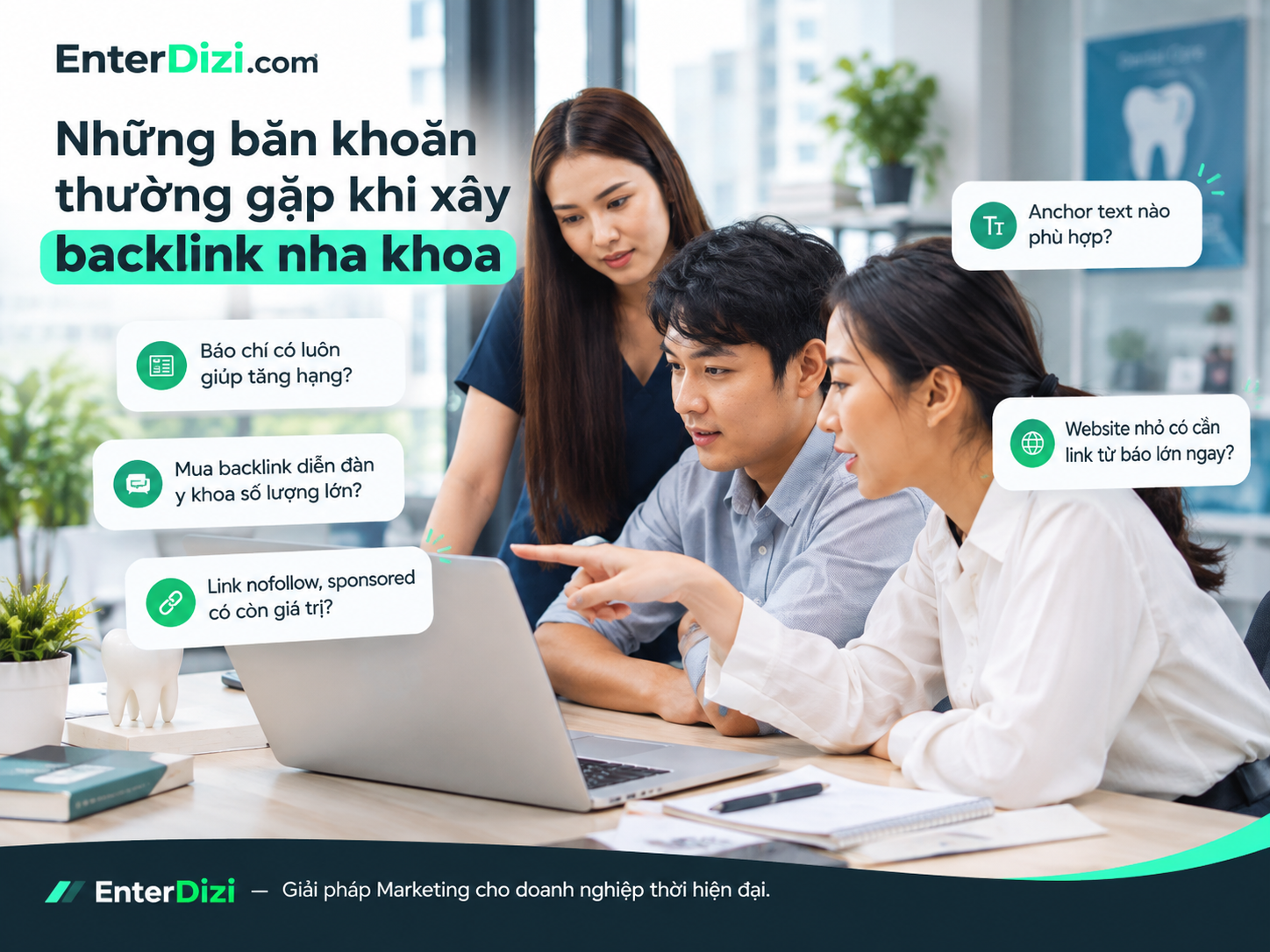 Những băn khoăn thường gặp khi xây backlink nha khoa