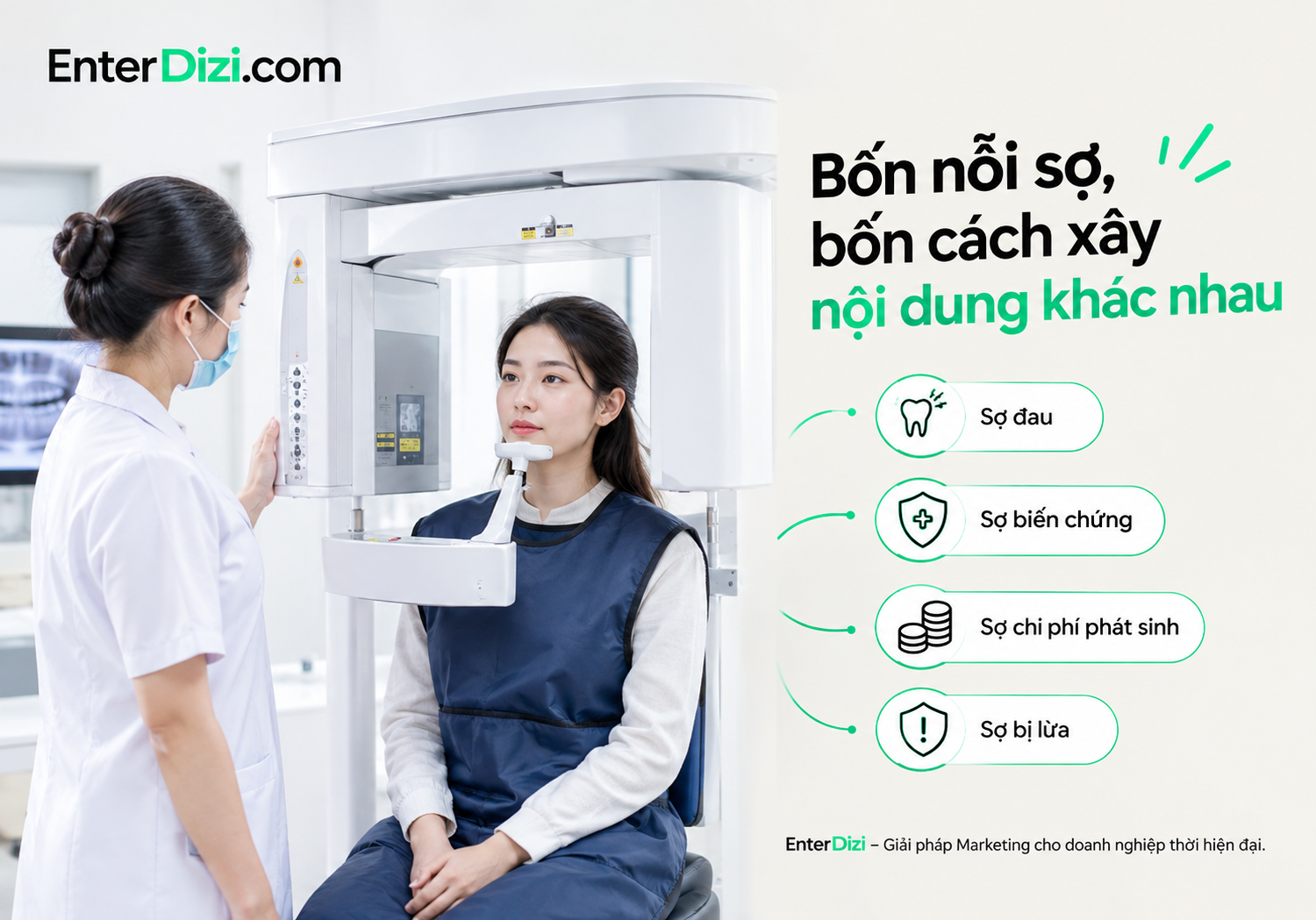 Bốn nỗi sợ, bốn cách xây nội dung khác nhau