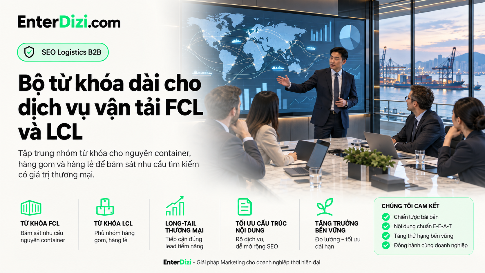 Từ khóa dài FCL LCL hỗ trợ SEO Logistics B2B hiệu quả