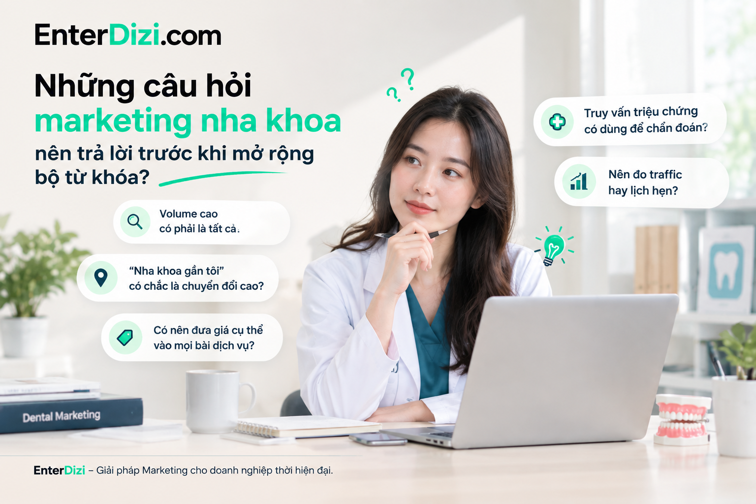Người làm marketing nha khoa nên trả lời gì trước khi mở rộng bộ từ khóa?
