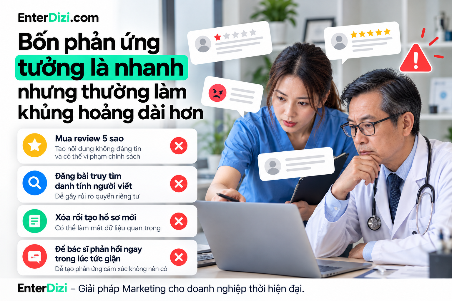 Bốn phản ứng tưởng là nhanh nhưng thường làm khủng hoảng dài hơn
