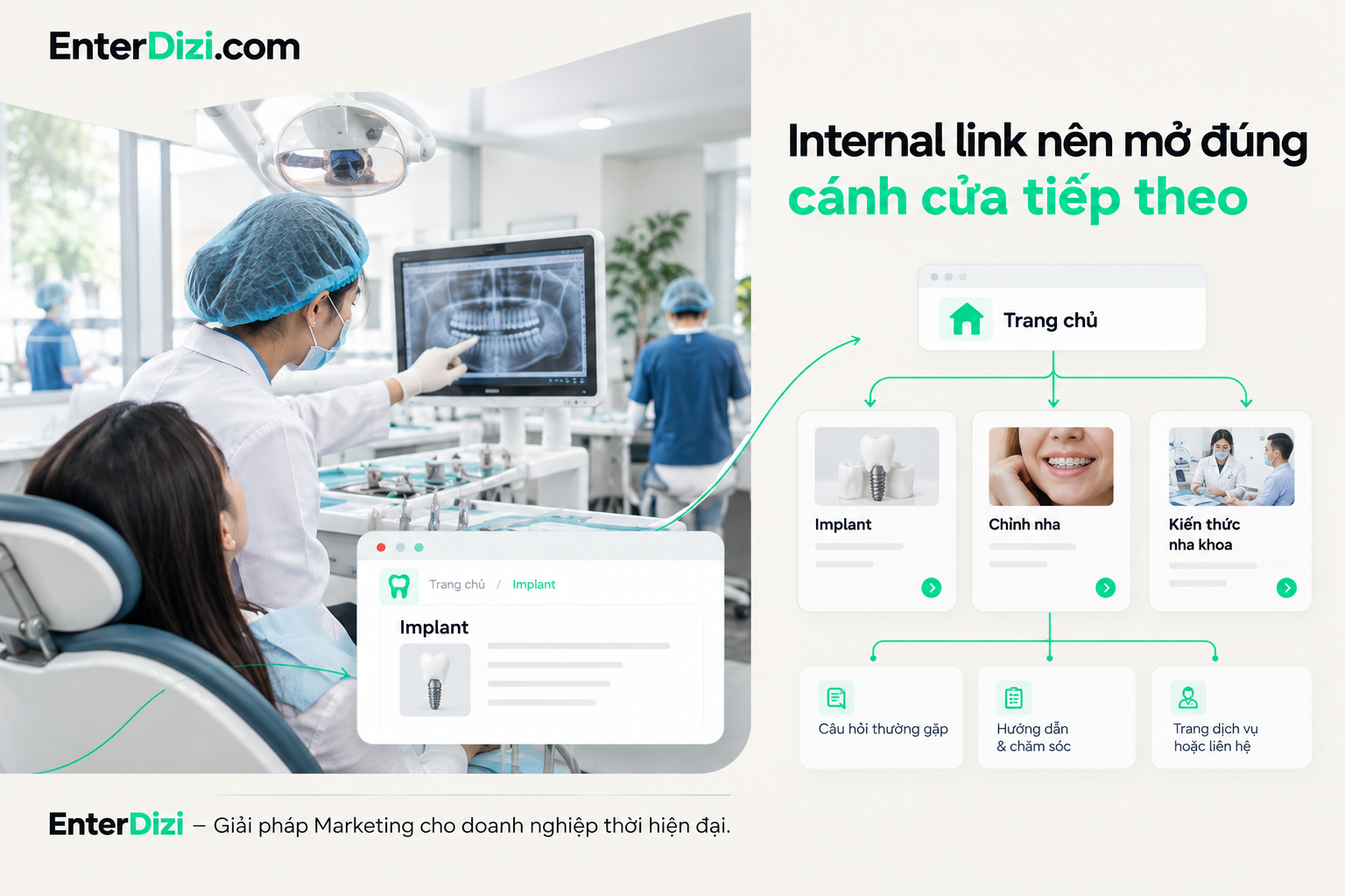 Internal link nên mở đúng cánh cửa tiếp theo