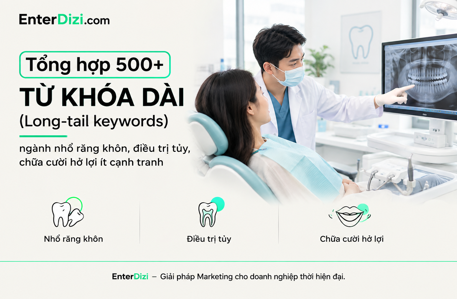 Từ khóa dài nha khoa: 521 gợi ý theo 3 nhóm nhu cầu tìm kiếm