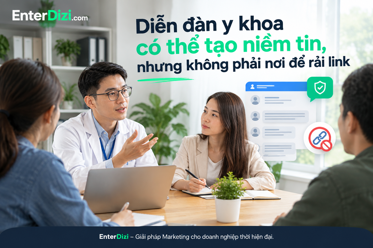 Diễn đàn y khoa có thể tạo niềm tin, nhưng không phải nơi để rải link
