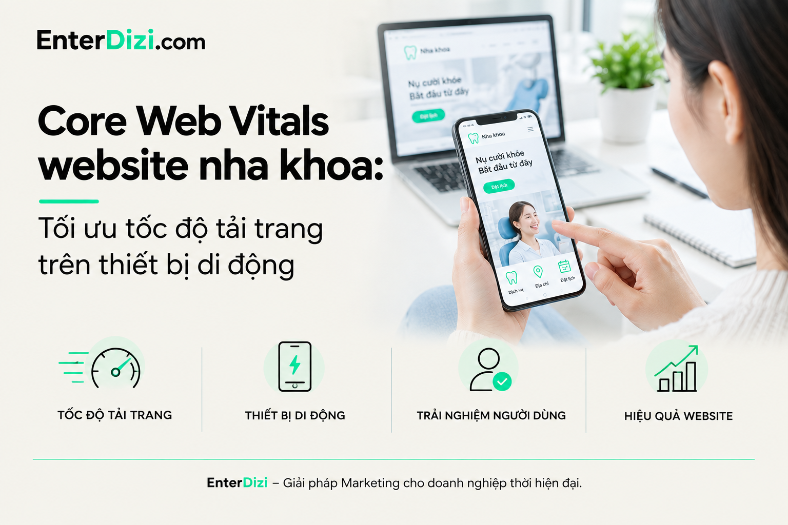 Core Web Vitals website nha khoa: Tối ưu tốc độ tải trang trên thiết bị di động