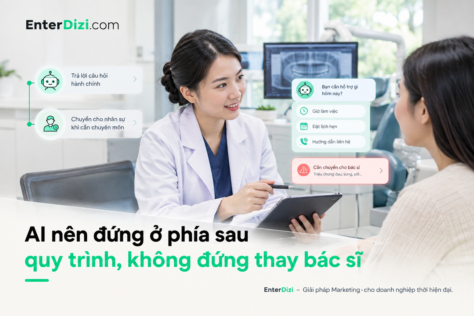 AI nên đứng ở phía sau quy trình, không đứng thay bác sĩ