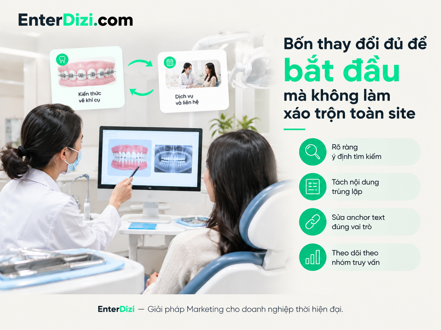 Bốn thay đổi đủ để bắt đầu mà không làm xáo trộn toàn site