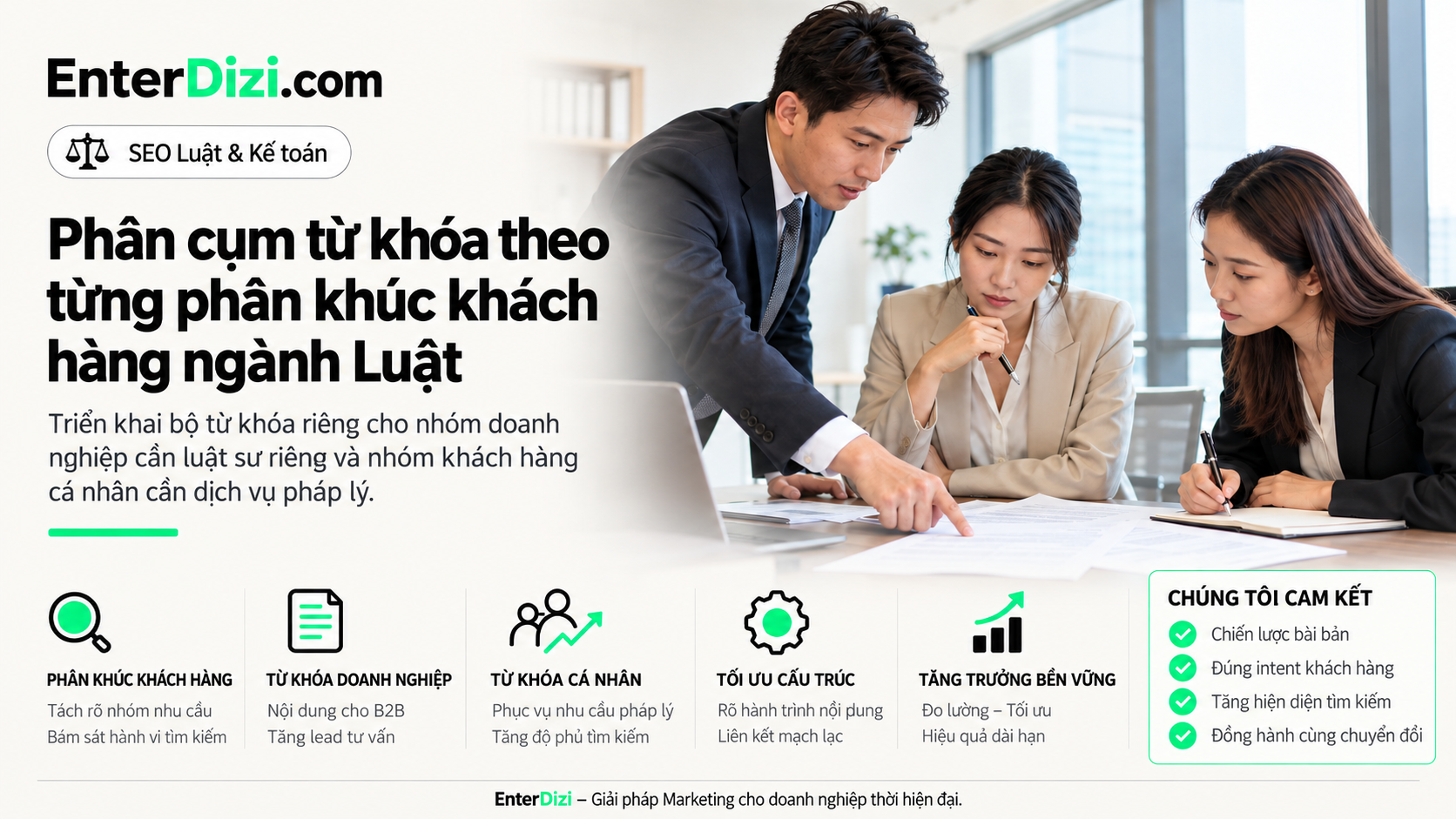 gom nhóm từ khóa ngành luật theo phân khúc khách hàng chính
