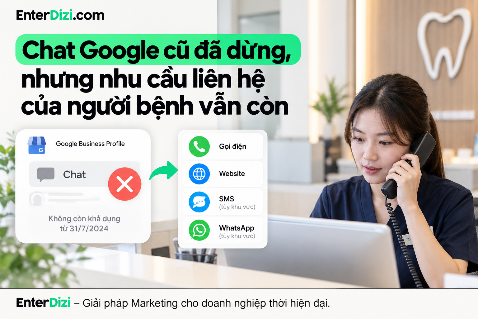 Chat Google cũ đã dừng, nhưng nhu cầu liên hệ của người bệnh vẫn còn
