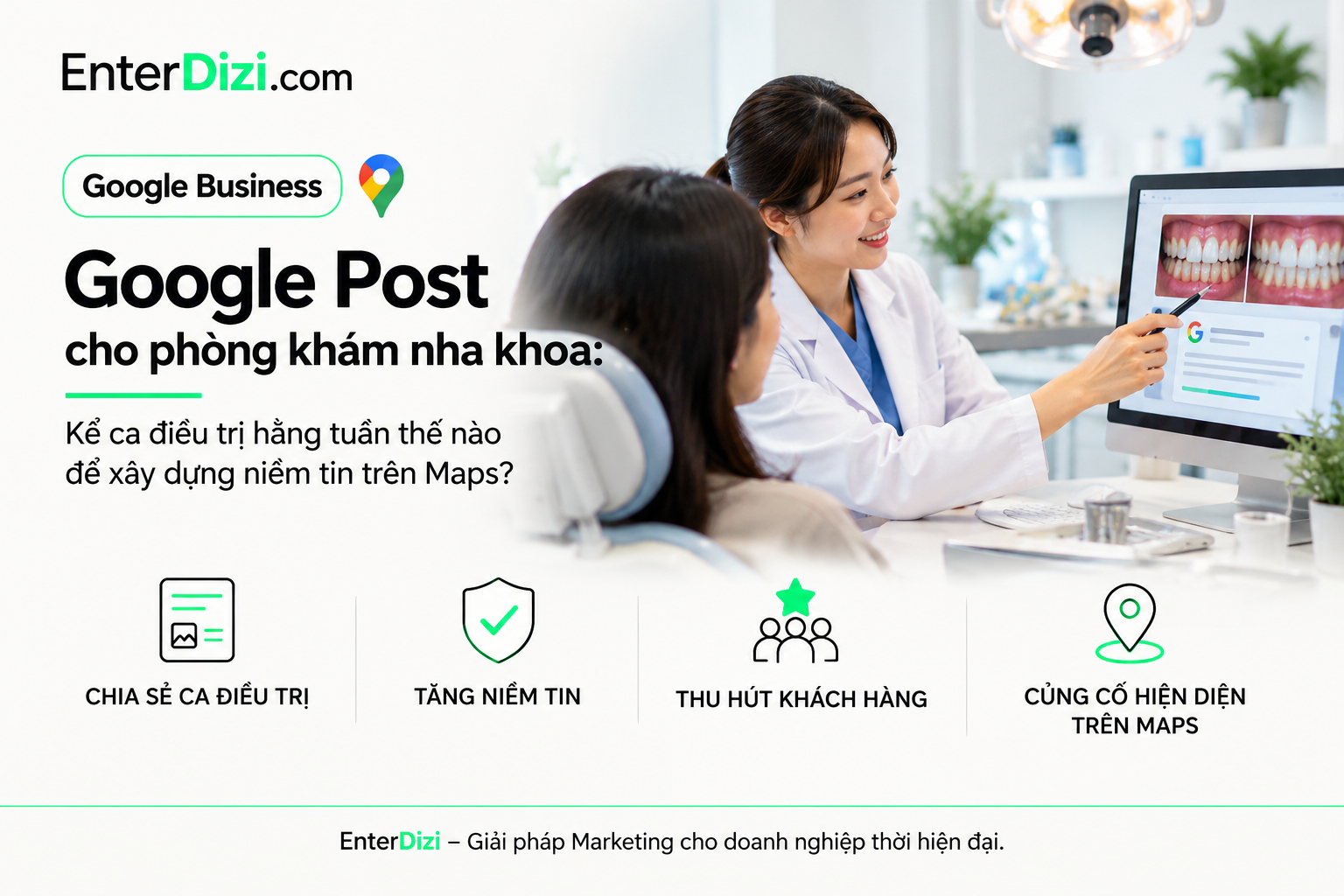 Google Post cho phòng khám nha khoa: Kể ca điều trị hằng tuần thế nào để xây dựng niềm tin trên Maps?