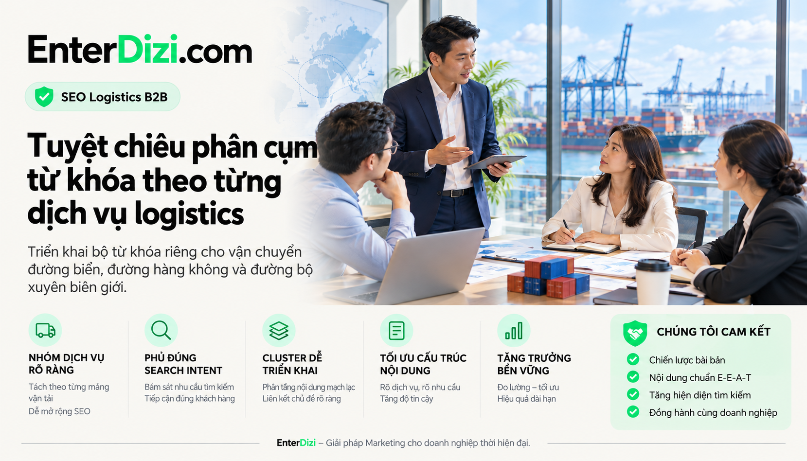 Keyword Clustering theo dịch vụ cho website Logistics B2B tăng hiệu quả
