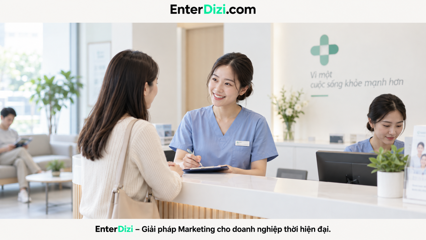 Marketing phòng khám giúp lễ tân tiếp nhận người bệnh rõ ràng chuyên nghiệp
