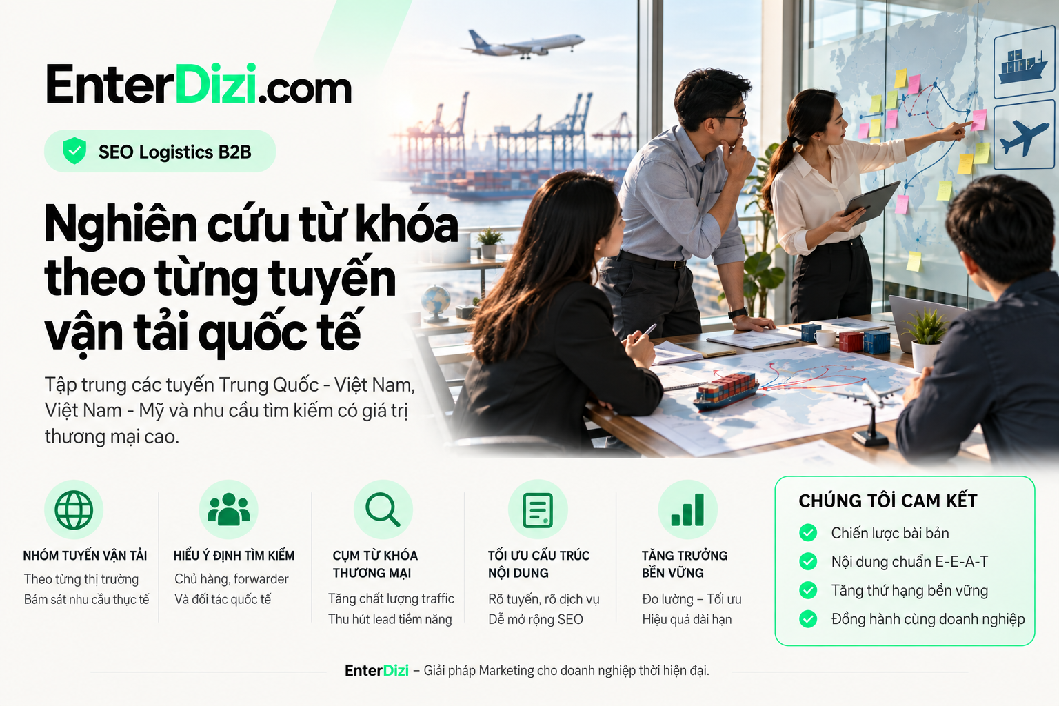 Nghiên cứu từ khóa theo tuyến vận tải cho logistics quốc tế