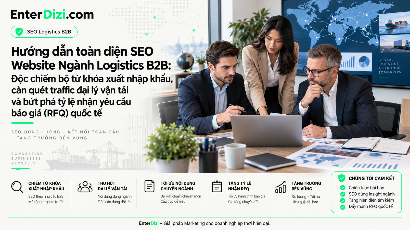 SEO Logistics B2B tối ưu hành trình RFQ cho doanh nghiệp logistics