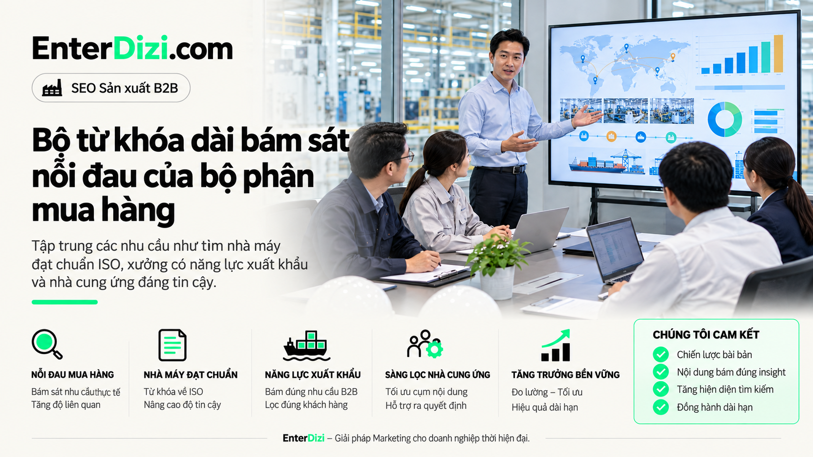 từ khóa dài ngành sản xuất B2B cho bộ phận mua hàng