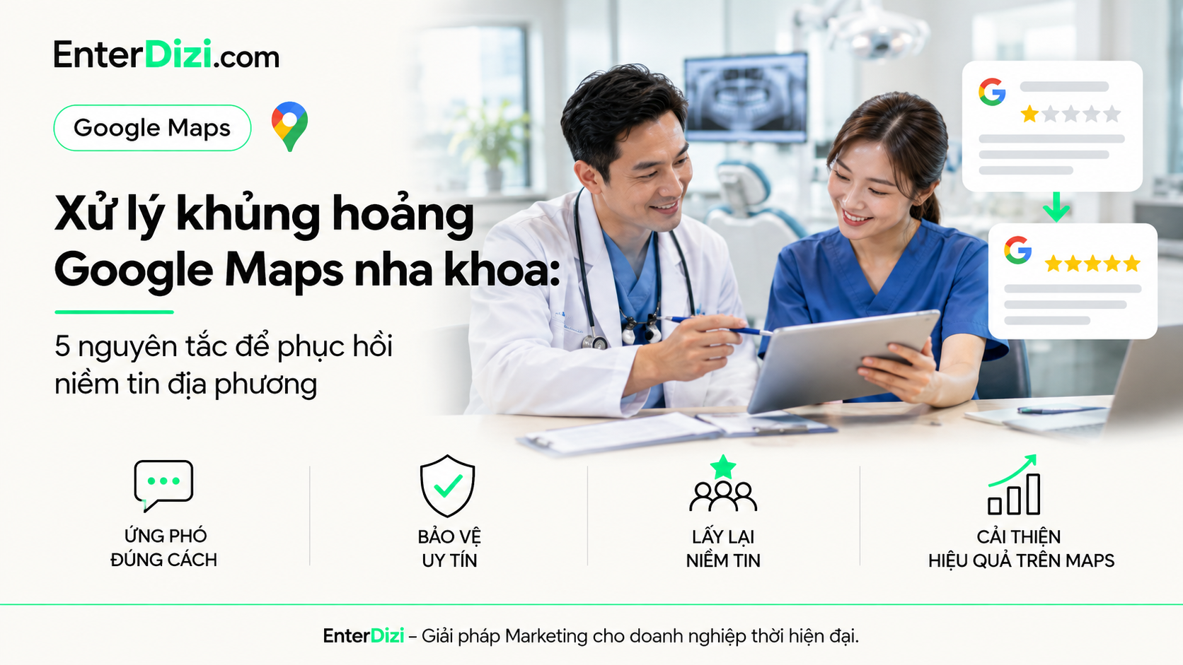 Xử lý khủng hoảng Google Maps nha khoa: 5 nguyên tắc để phục hồi niềm tin địa phương