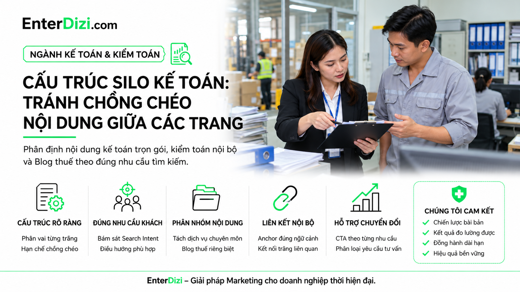 Cấu trúc Silo kế toán tránh chồng chéo nội dung giữa các trang dịch vụ và blog thuế