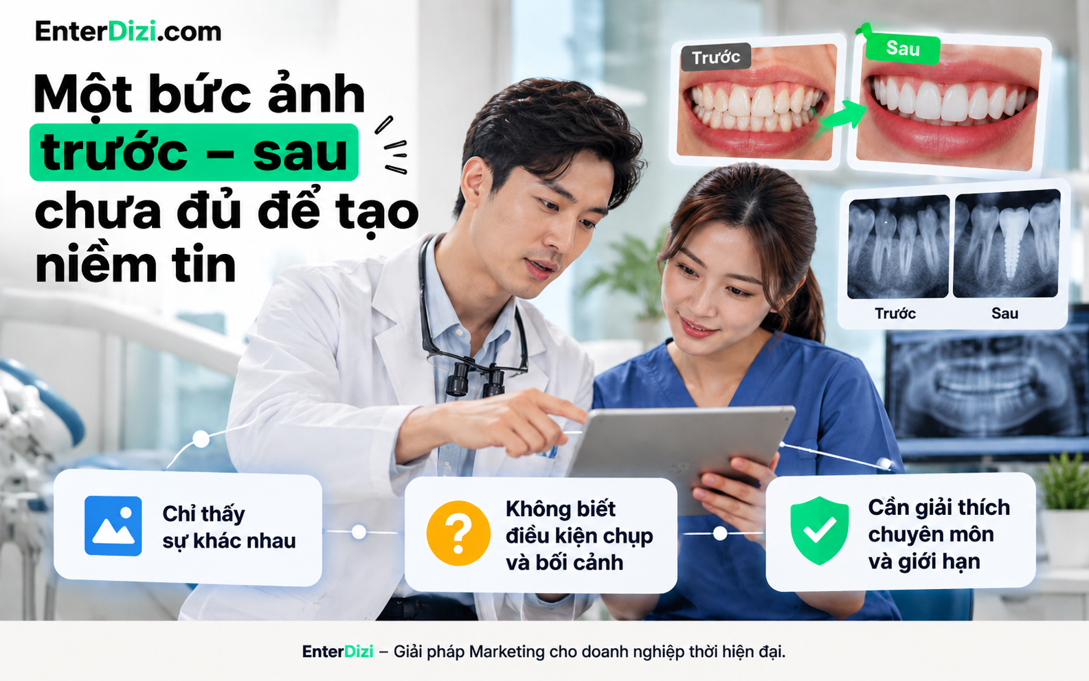 Một bức ảnh trước–sau chưa đủ để tạo niềm tin