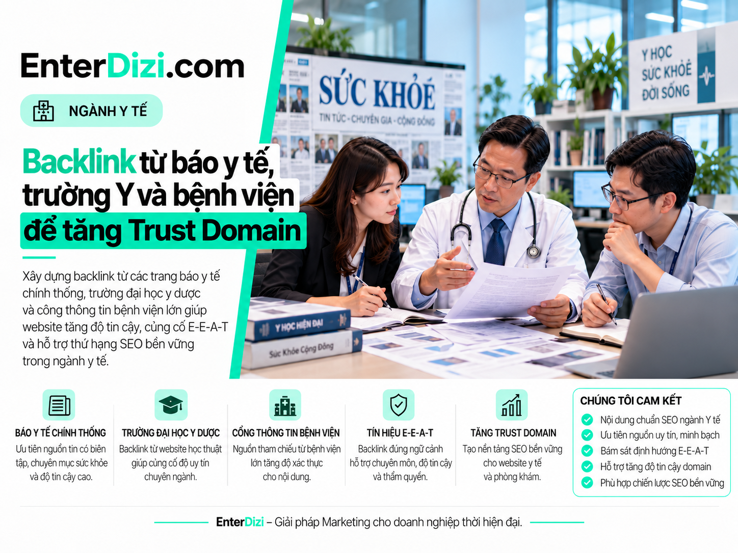 Backlink y tế uy tín thông qua báo chí và bệnh viện