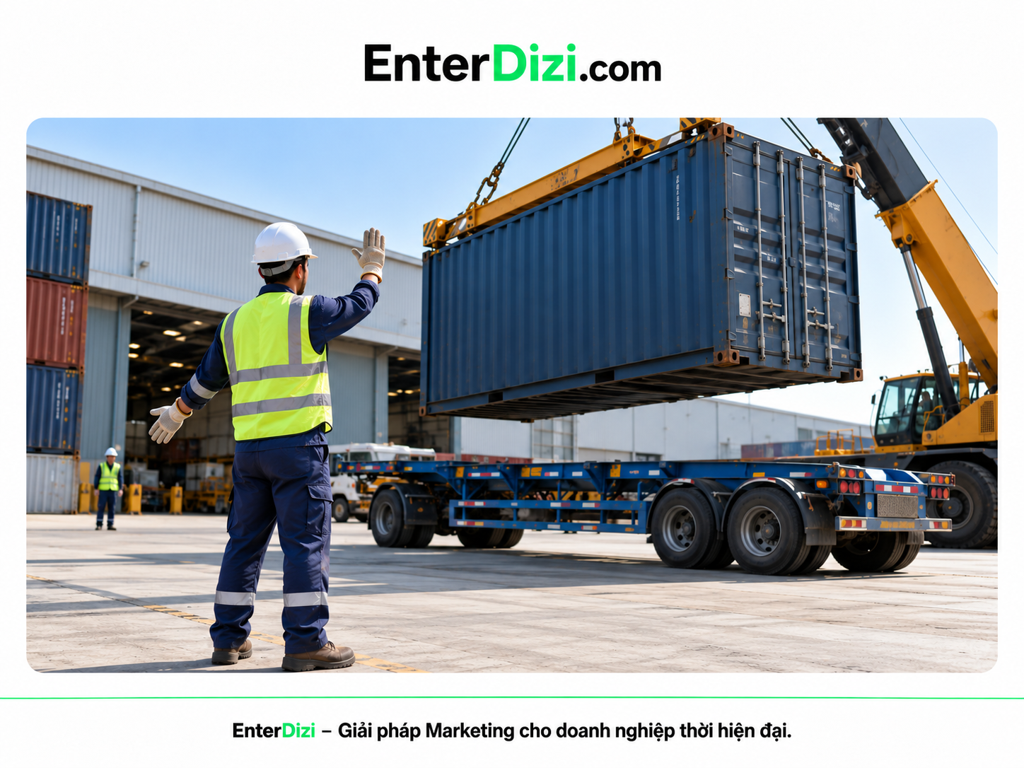 Cẩu nâng container tại kho bãi cần phương án được chuyên môn xác nhận