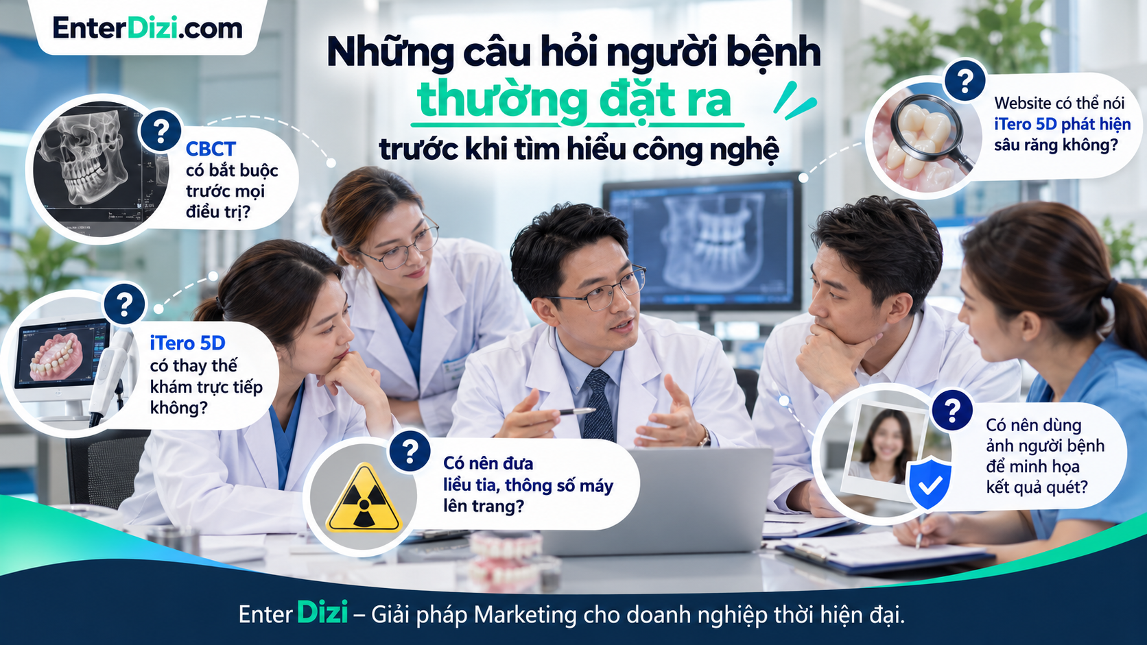 Giải đáp những câu hỏi thường gặp về CBCT và iTero 5D giúp người bệnh hiểu rõ vai trò, giới hạn và cách ứng dụng công nghệ trong nha khoa.