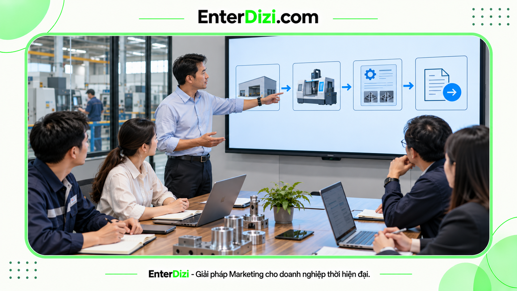 Cấu trúc Silo website nhà máy cho máy móc và công nghệ