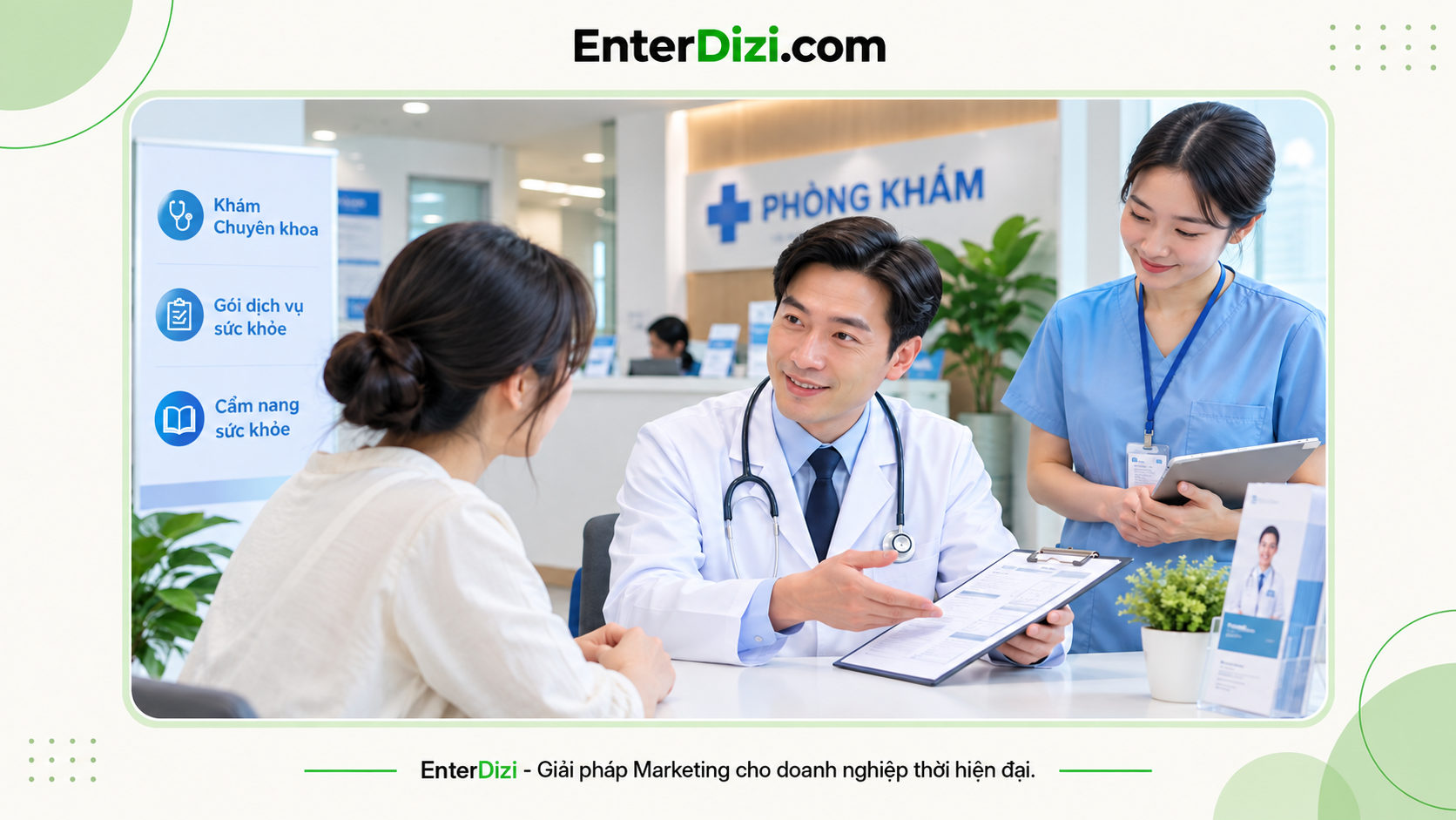 Cấu trúc Silo website phòng khám với Chuyên khoa, Gói dịch vụ và Cẩm nang