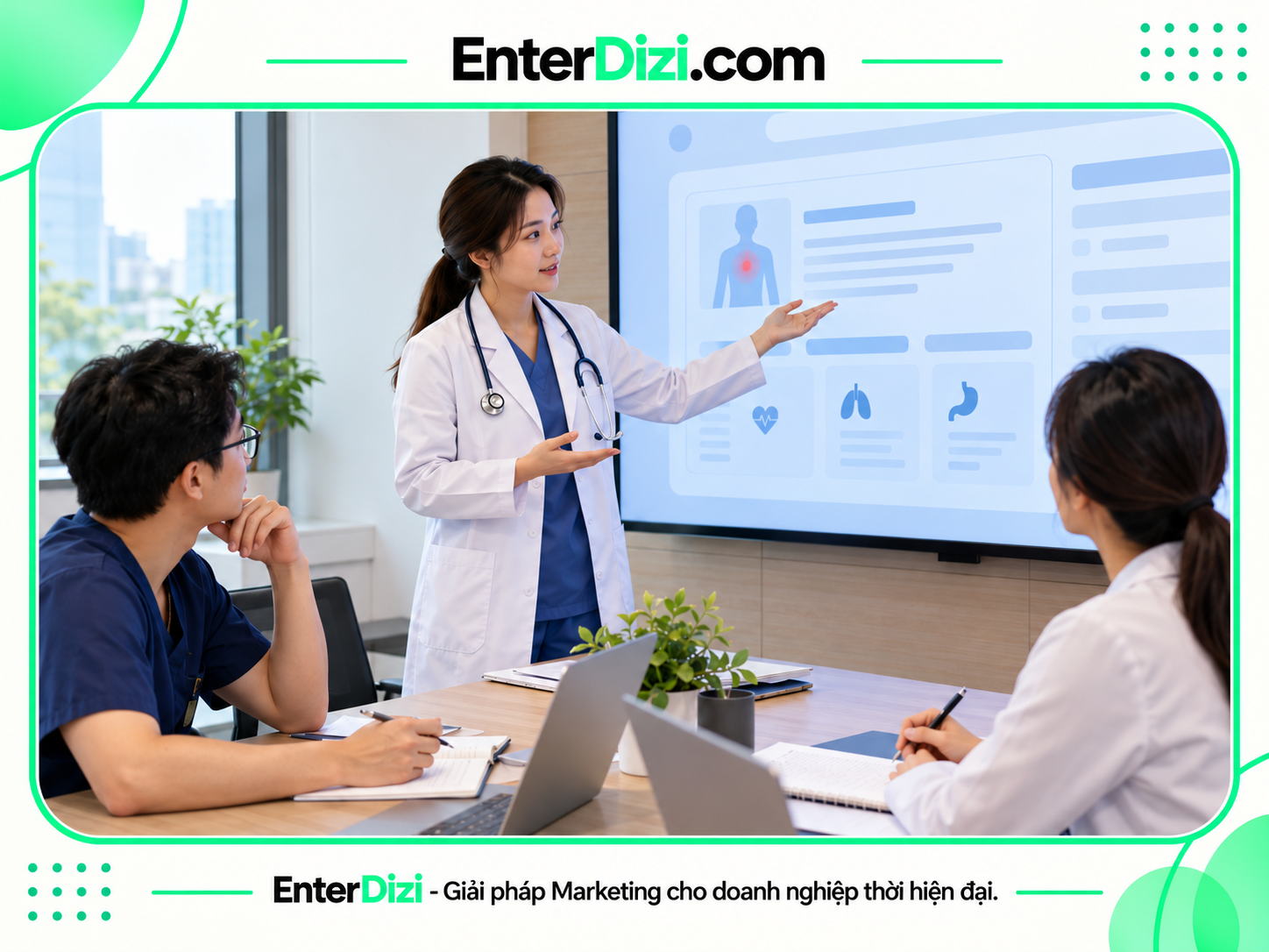 Bác sĩ trình bày cấu trúc nội dung y tế rõ ràng cho câu hỏi khẩn cấp