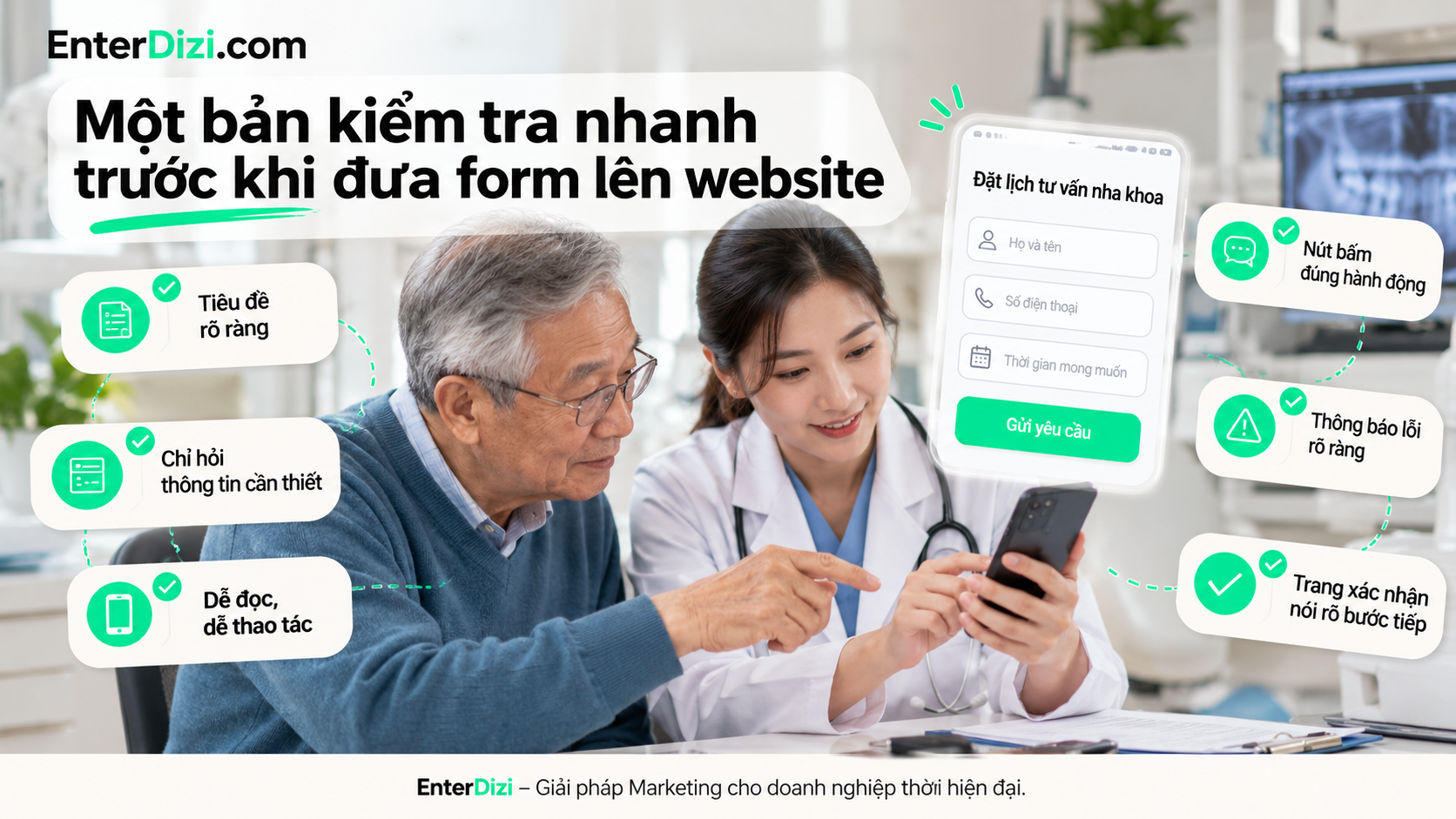 Một bản kiểm tra nhanh trước khi đưa form lên website