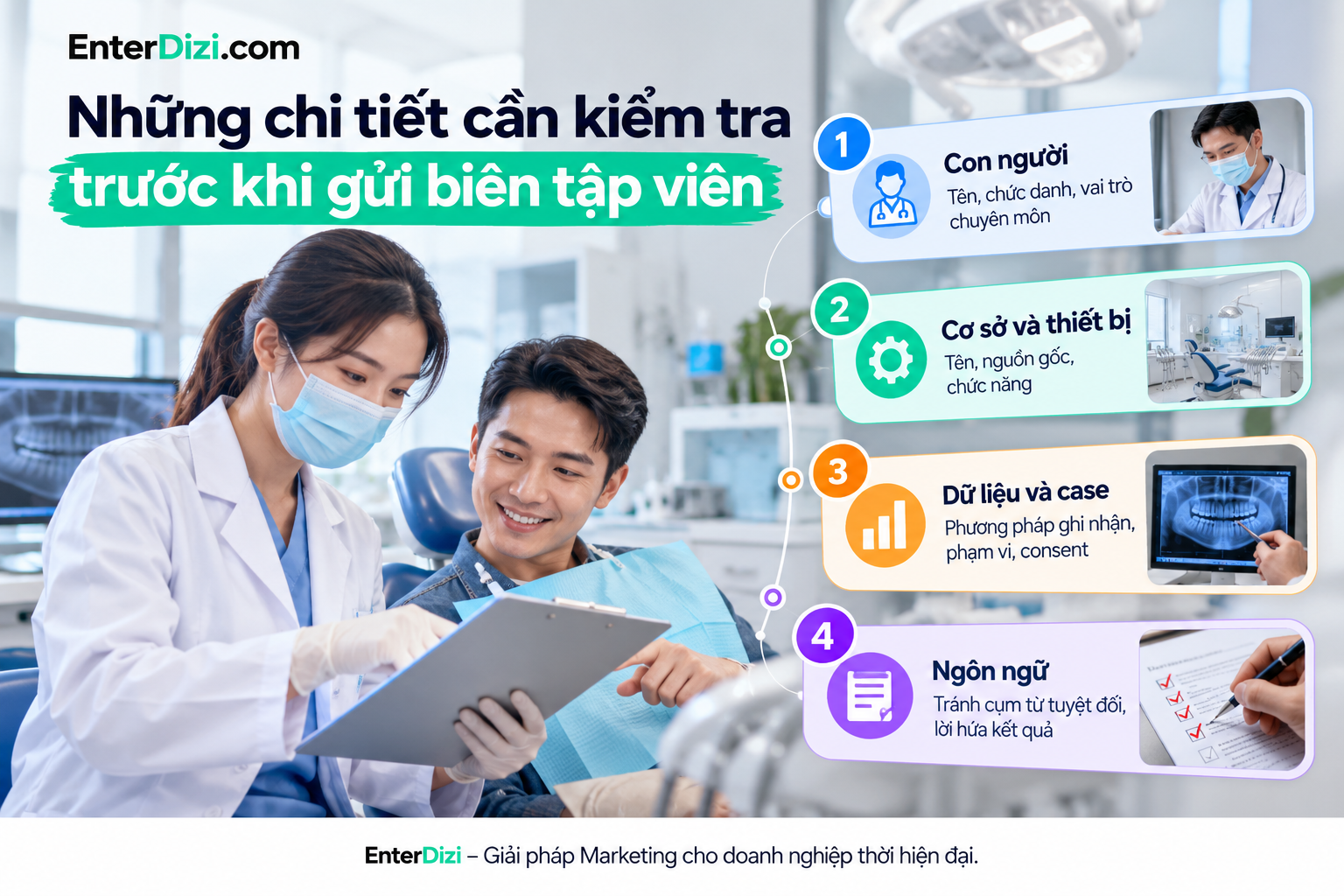 Những chi tiết cần kiểm tra trước khi gửi biên tập viên