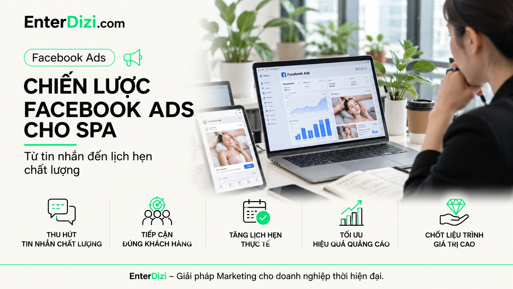 Chiến lược Facebook Ads cho Spa: Từ tin nhắn đến lịch hẹn | EnterDizi