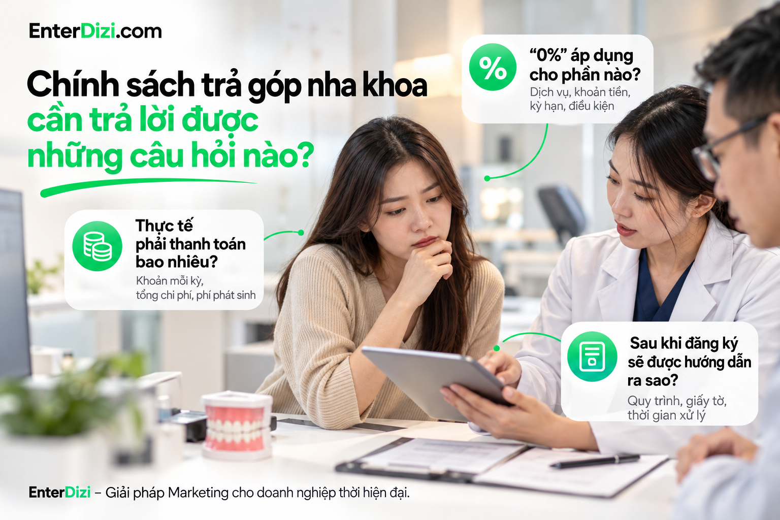 Chính sách trả góp nha khoa cần trả lời được những câu hỏi nào?