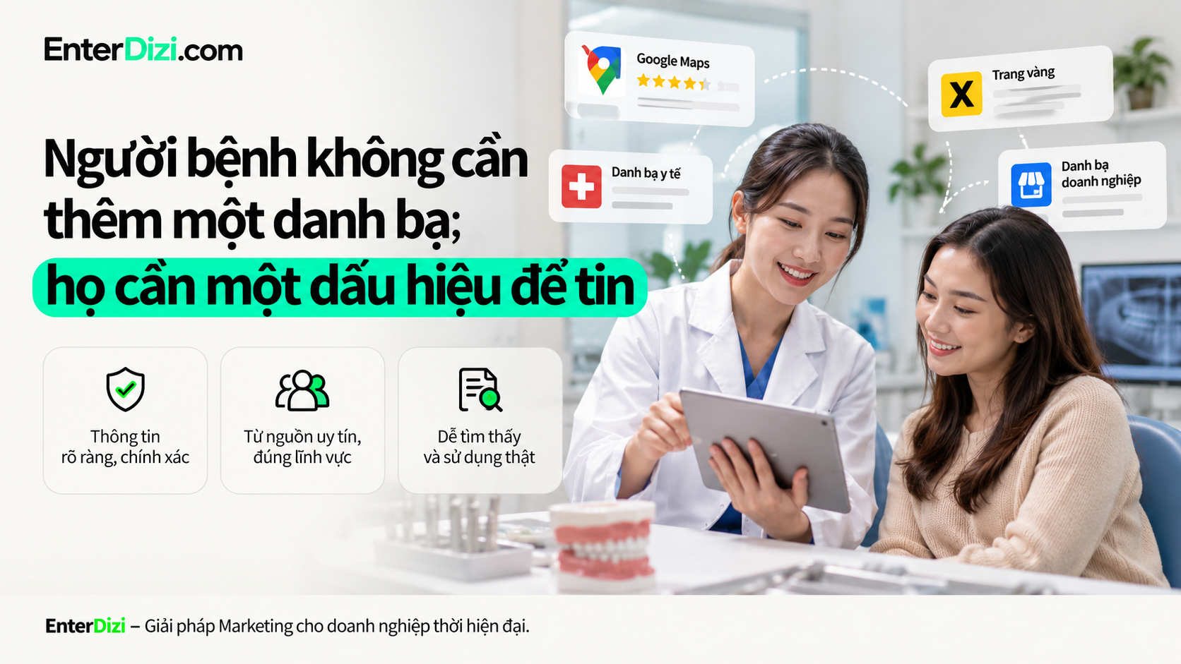 Người bệnh không cần thêm một danh bạ; họ cần một dấu hiệu để tin