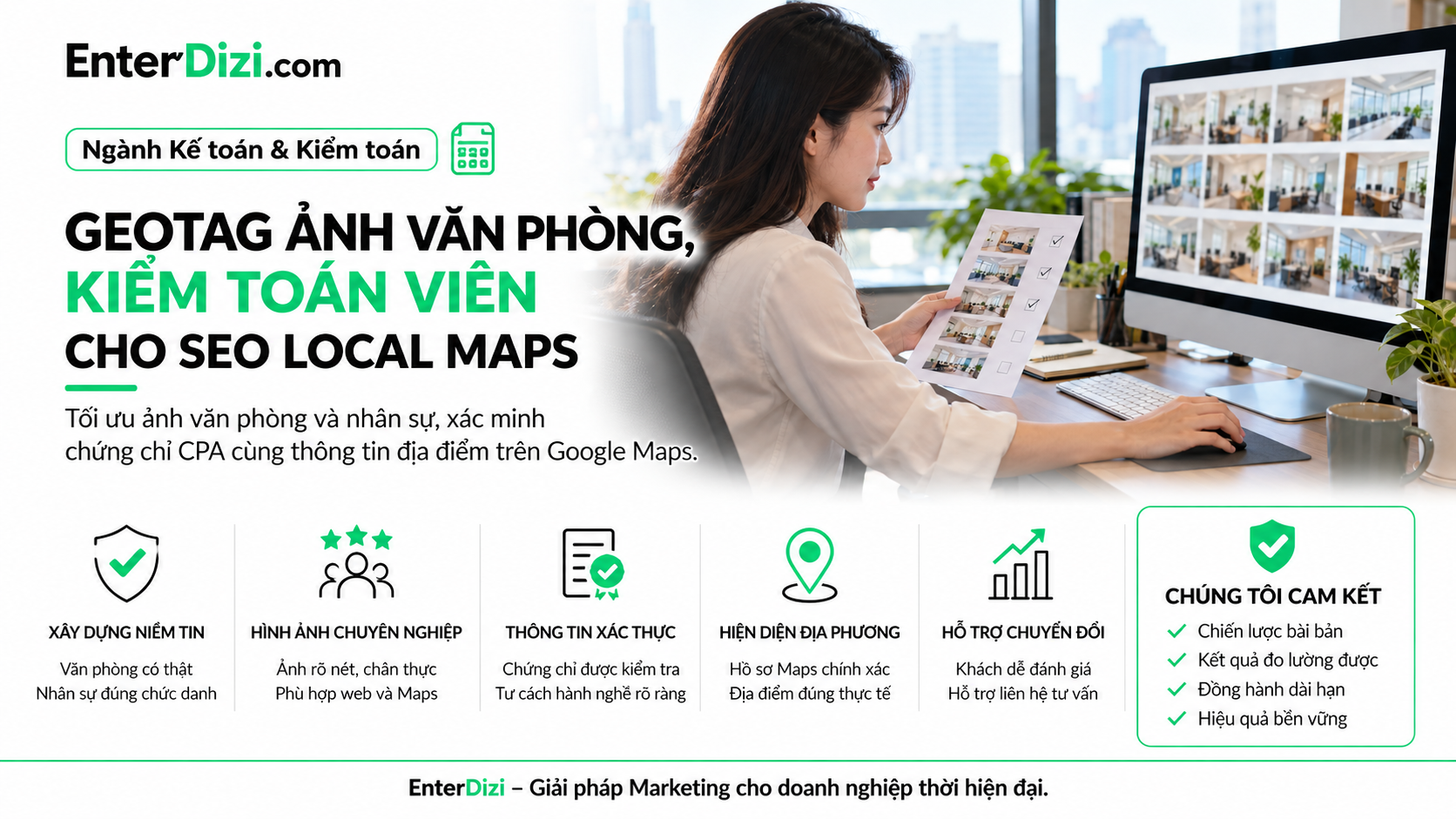 Geotag ảnh văn phòng kế toán minh họa nhân viên rà soát