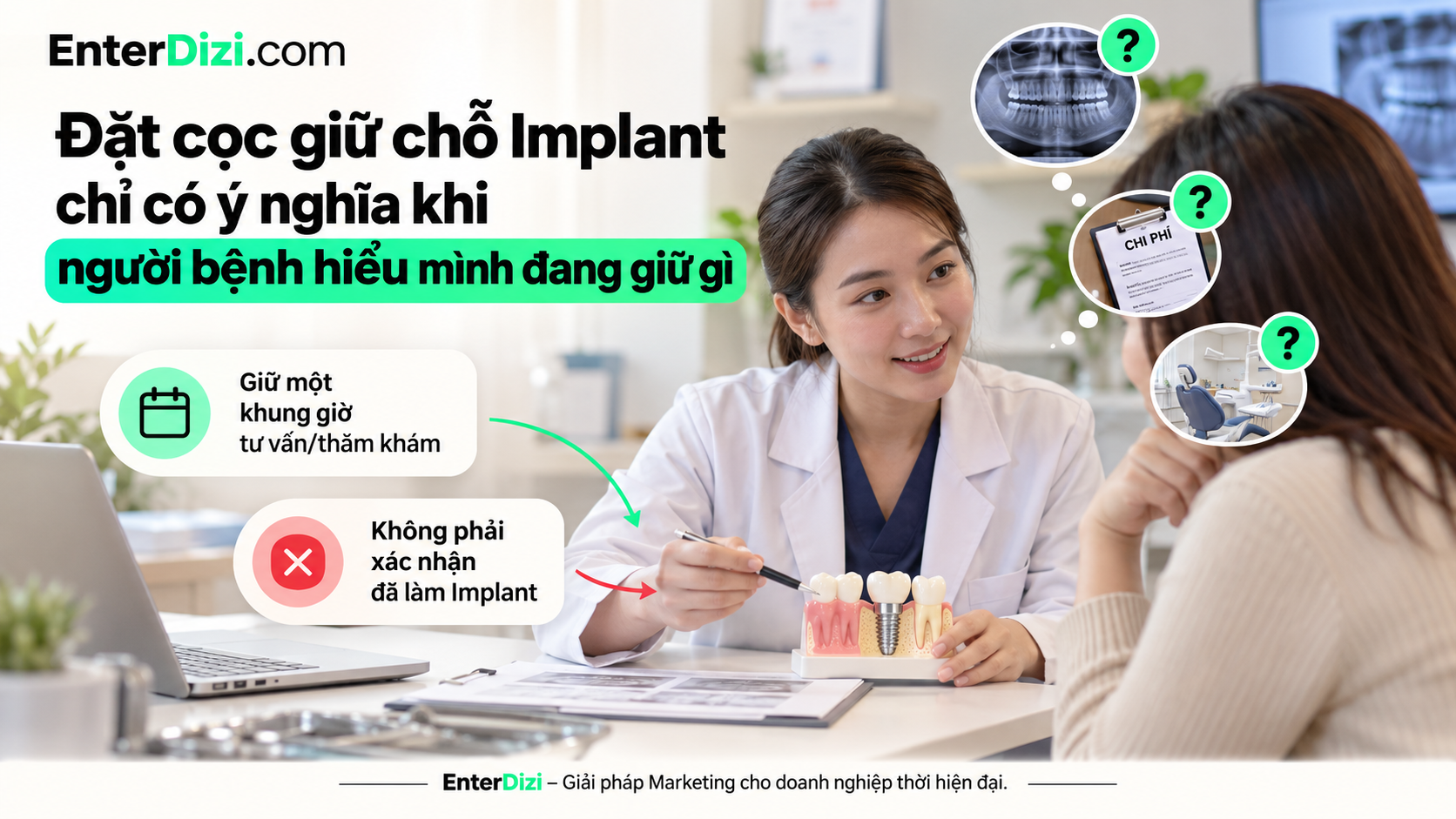 Đặt cọc giữ chỗ Implant chỉ có ý nghĩa khi người bệnh hiểu mình đang giữ gì