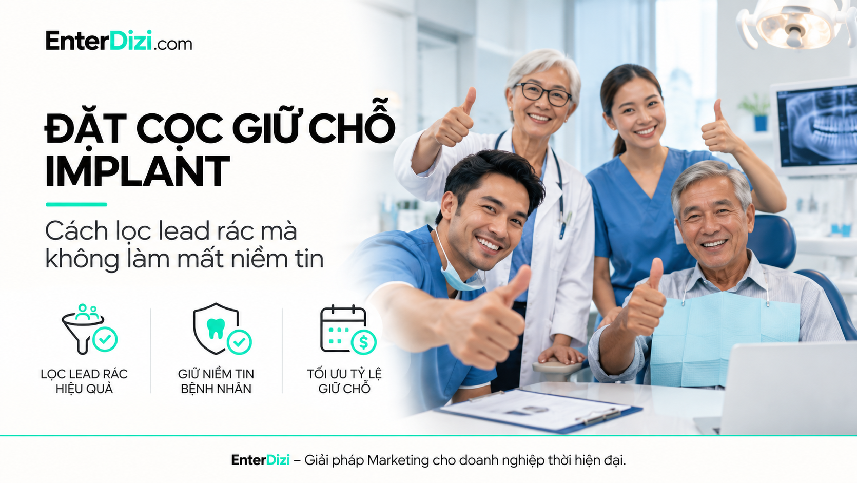 Đặt cọc giữ chỗ Implant: Cách lọc lead rác | EnterDizi