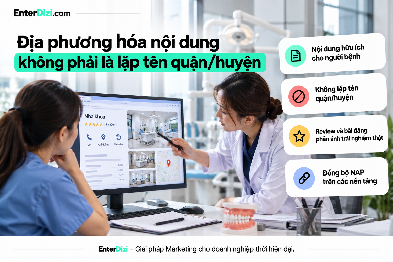 Địa phương hóa nội dung không phải là lặp tên quận/huyện