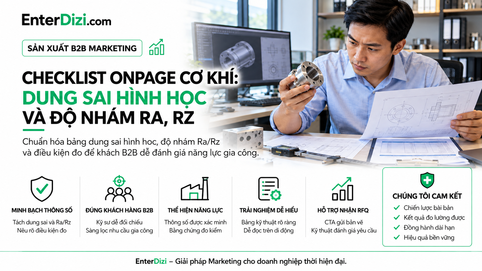 Checklist dung sai hình học và độ nhám Ra Rz cơ khí
