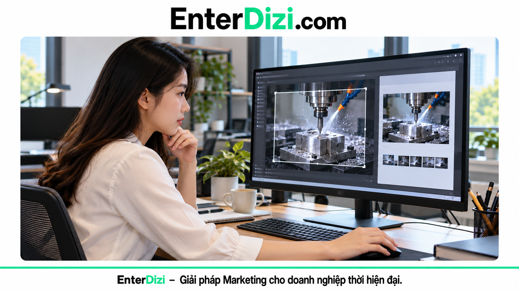 Người xem video CNC trên màn hình kiểm tra Core Web Vitals video CNC